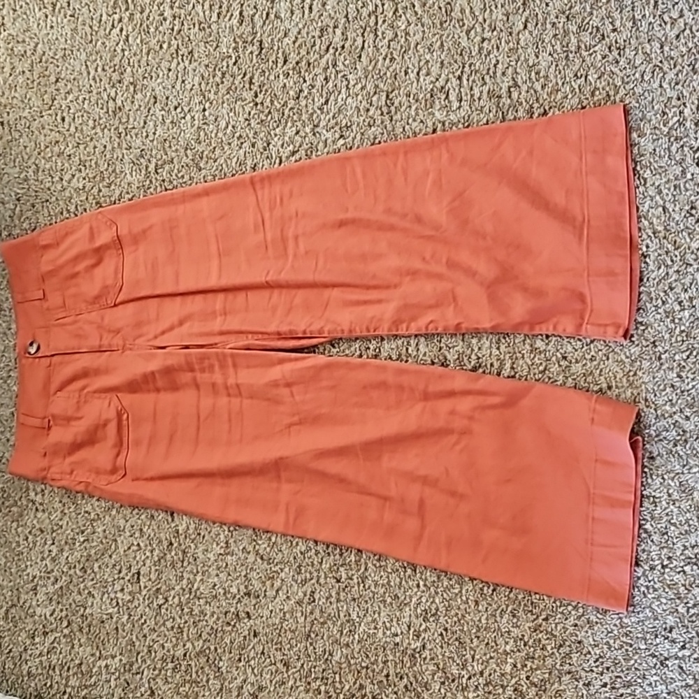 Maeve linen cropped colette coral 26